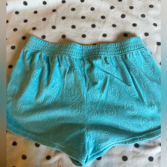 NWOT Blue Smily Face Aerie Shorts Sz L - Picture 1 of 3